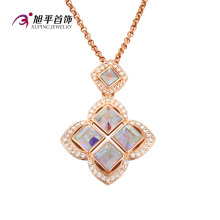 Xuping Fashion Luxury 18k Gold-Plated Square CZ Crystal Pendant (32581)